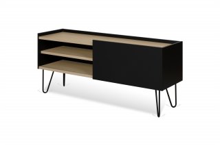 Meuble TV design NINA  Chêne clair et noir 